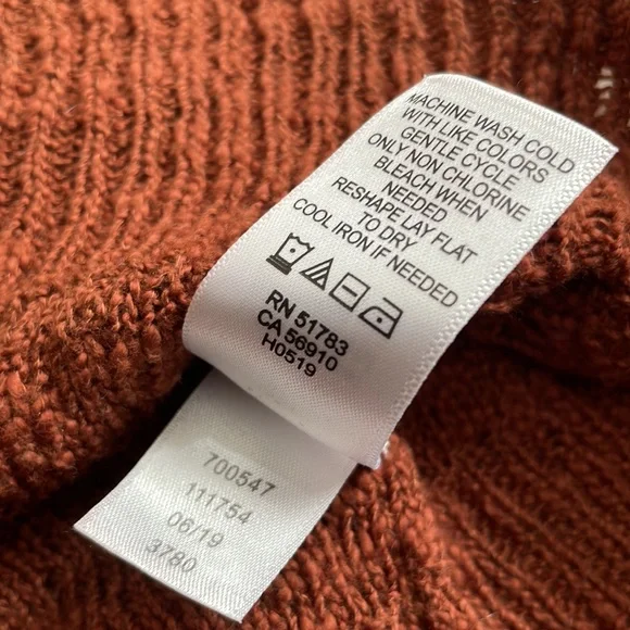 Maurice’s Red/Brown Dark Caramel Color Open Knit Sweater Medium - Picture 10 of 10